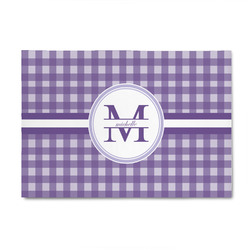 Gingham Print 4' x 6' Indoor Area Rug (Personalized)