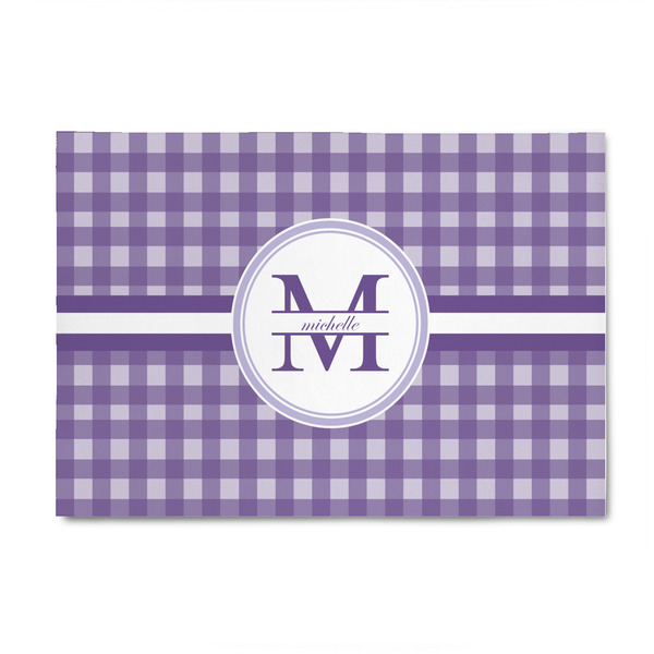 Custom Gingham Print 4' x 6' Patio Rug (Personalized)