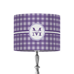 Gingham Print 8" Drum Lamp Shade - Fabric (Personalized)