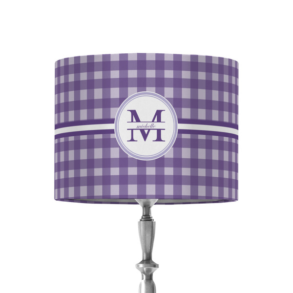 Custom Gingham Print 8" Drum Lamp Shade - Fabric (Personalized)