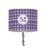 Gingham Print 8" Drum Lamp Shade - Poly-film (Personalized)
