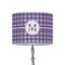 Gingham Print 8" Drum Lampshade - ON STAND (Poly Film)