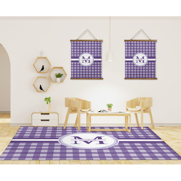 Gingham Print 8'x10' Indoor Area Rugs - IN CONTEXT