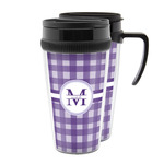 Gingham Print Acrylic Travel Mug (Personalized)