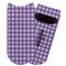 Gingham Print Adult Ankle Socks - Single Pair - Front and Back