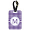 Gingham Print Aluminum Luggage Tag (Personalized)