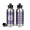 Gingham Print Aluminum Water Bottle - Front and Back