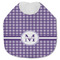 Gingham Print Jersey Knit Baby Bib w/ Name and Initial