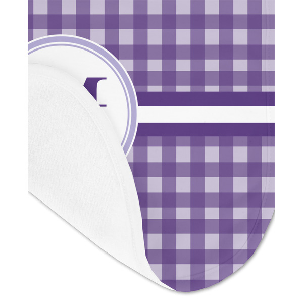 Gingham Print Baby Bib - AFT detail