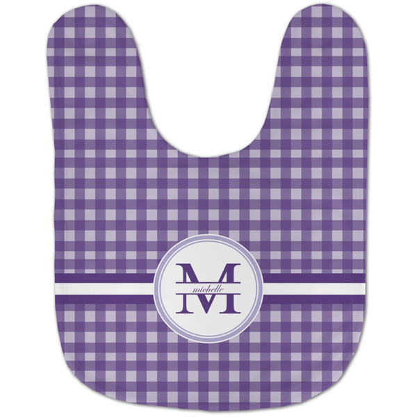 Gingham Print Baby Bib - AFT flat