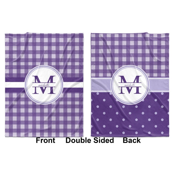 Gingham Print Baby Blanket (Double Sided - Printed Front and Back)