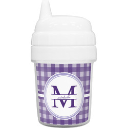 Gingham Print Baby Sippy Cup (Personalized)
