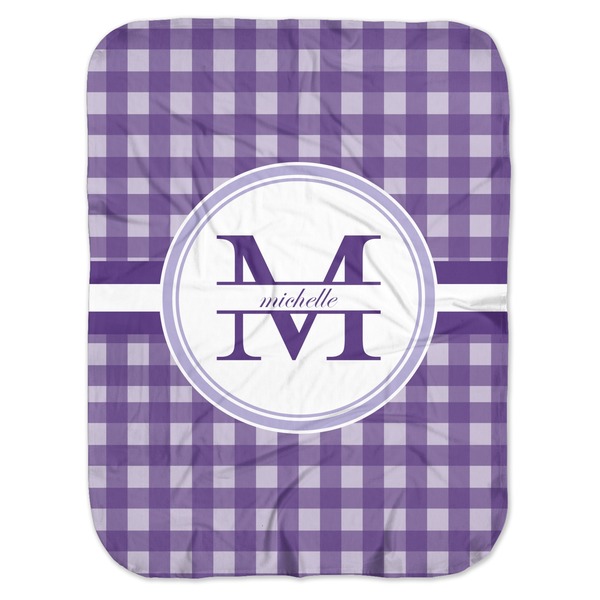 Custom Gingham Print Baby Swaddling Blanket (Personalized)