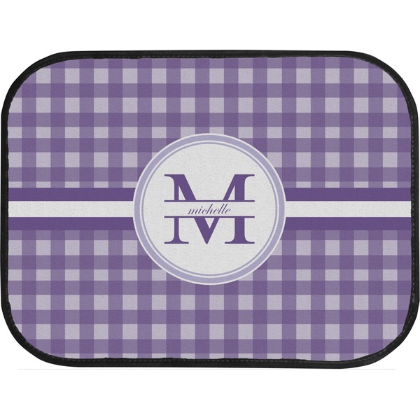 Gingham Print Custom Car Floor Mats (Back Seat)