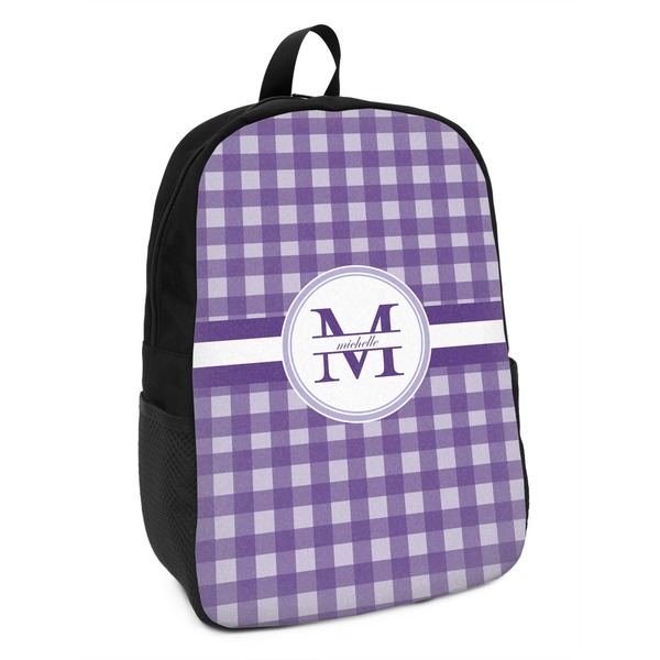 Custom Gingham Print Kids Backpack (Personalized)