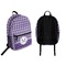 Gingham Print Backpack front and back - Apvl
