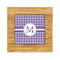 Gingham Print Bamboo Trivet with 6" Tile - FRONT
