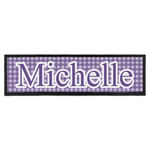 Gingham Print Bar Mat - Large (Personalized)