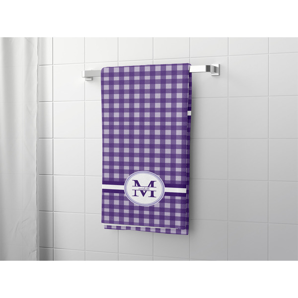 Gingham Print Bath Towel - LIFESTYLE