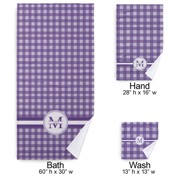 Gingham Print Bath Towel Sets - 3-piece - Approval