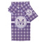 Gingham Print Bath Towel Set - 3 Pcs (Personalized)