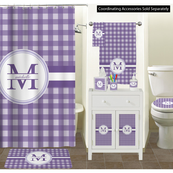 Gingham Print Bathroom Scene