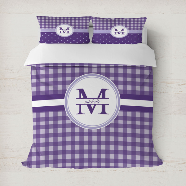 Custom Gingham Print Duvet Cover (Personalized)