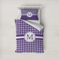 Gingham Print Duvet Cover Set - Twin (Personalized)