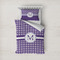 Gingham Print Duvet Cover Set - Twin (Personalized)