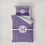 Gingham Print Duvet Cover Set - Twin XL (Personalized)
