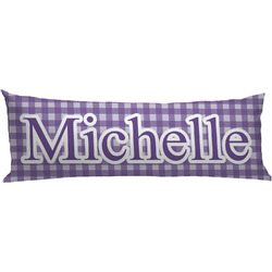 Gingham Print Body Pillow Case (Personalized)