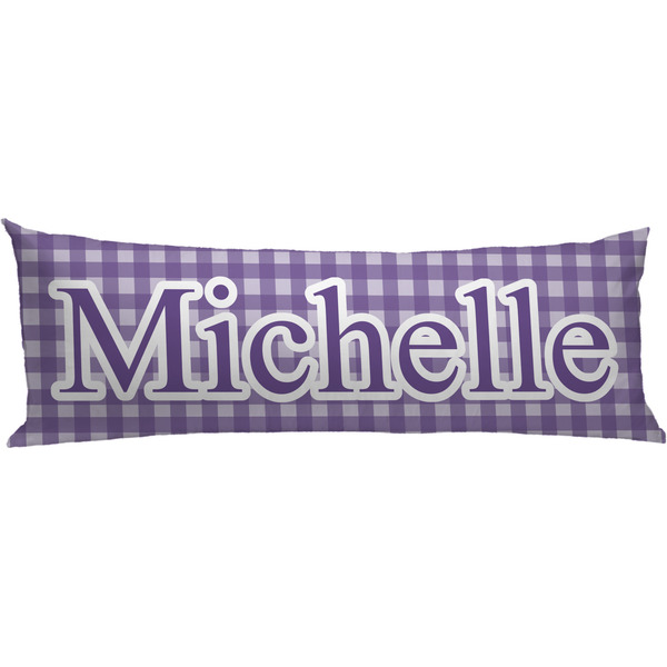 Custom Gingham Print Body Pillow Case (Personalized)