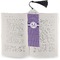 Gingham Print Bookmark with tassel - In book