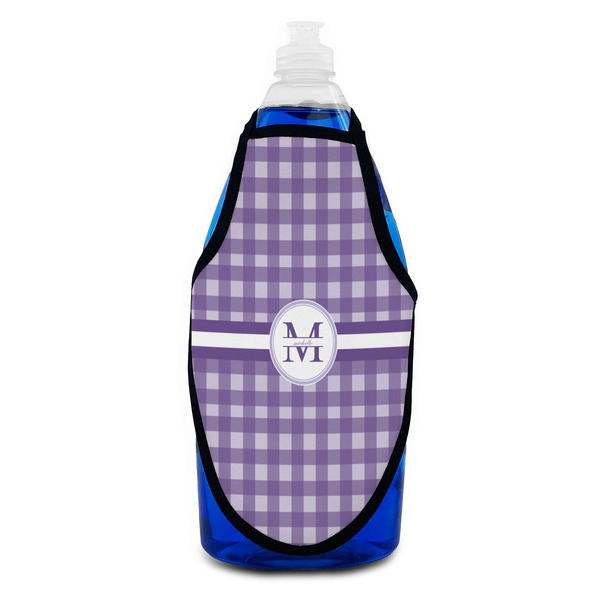 Gingham Print Bottle Apron - Soap - FRONT