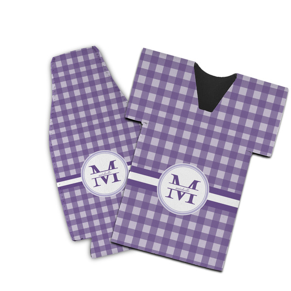 Custom Gingham Print Bottle Cooler (Personalized)