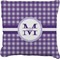 Gingham Print Faux-Linen Throw Pillow 18" (Personalized)