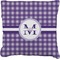 Gingham Print Faux-Linen Throw Pillow 20" (Personalized)