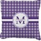 Gingham Print Faux-Linen Throw Pillow 26" (Personalized)