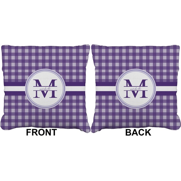 Gingham Print Burlap Pillow Approval