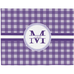 Gingham Print Woven Fabric Placemat - Twill w/ Name and Initial