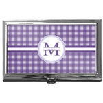 Gingham Print Business Card Case