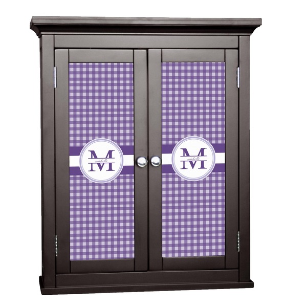 Custom Gingham Print Cabinet Decal - Small (Personalized)