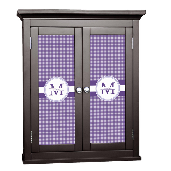 Custom Gingham Print Cabinet Decal - Medium (Personalized)
