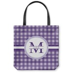 Gingham Print Canvas Tote Bag - Small - 13"x13" (Personalized)