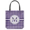 Gingham Print Canvas Tote Bag - Small - 13"x13" (Personalized)