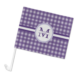 Gingham Print Car Flag (Personalized)