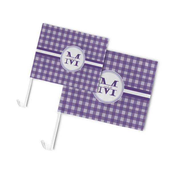 Gingham Print Car Flags - PARENT MAIN (both sizes)