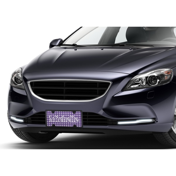 Gingham Print Car License Plate Lifestyle