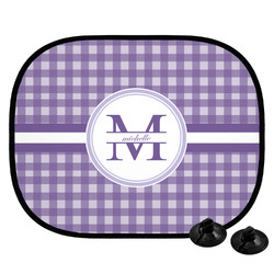 Gingham Print Car Side Window Sun Shade (Personalized)