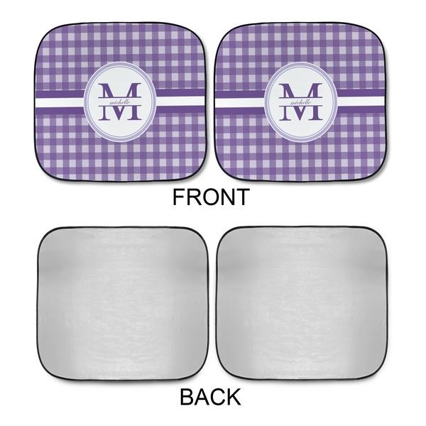 Gingham Print Car Sun Shades - APPROVAL